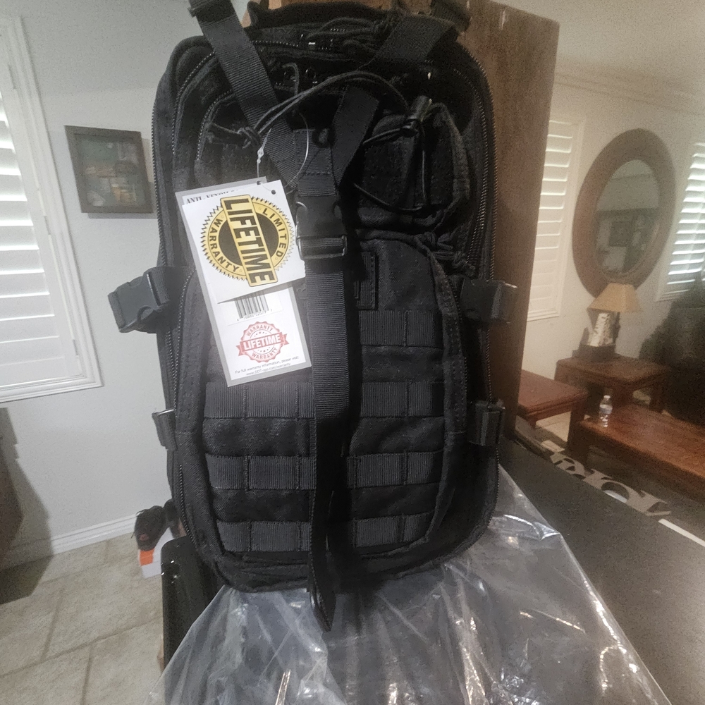 Black Tactical Backpack - Durable Everyday Carry